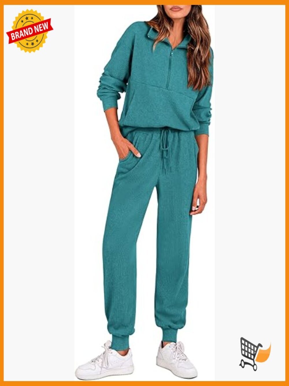 Two Piece Lounge Set Sweatshirt Jogger Pants Zip Up Track Suit Travel Outfit
